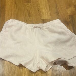Brandy Melville Light Pink Waffle Knit Shorts